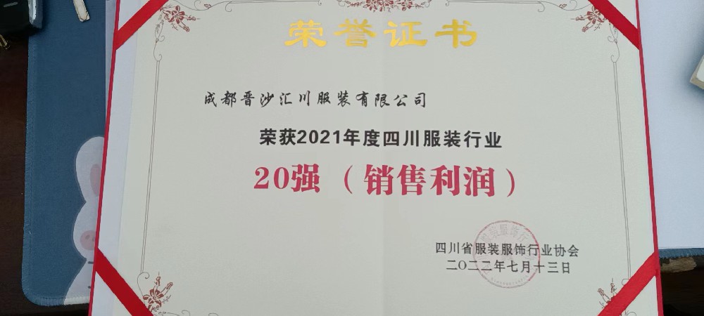 2021年度四川服装行业20强