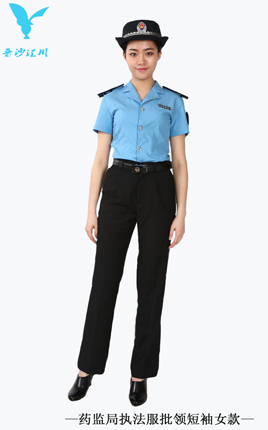 药监局执法服批领短袖女款
